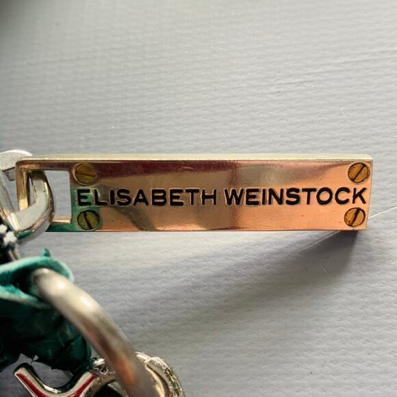 ELISABETH WEINSTOCK Green Snakeskin Leather Cross Body Handbag - Picture 3 of 7